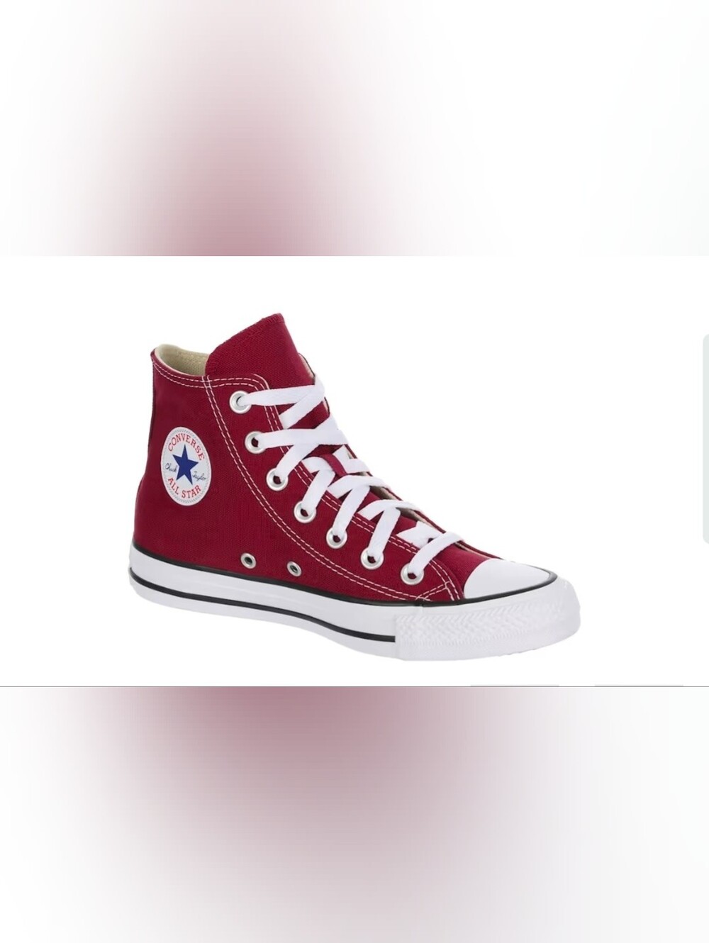 Converse Chuck Taylor All Star High Top Sneakers - Maroon Burgundy - Size 8